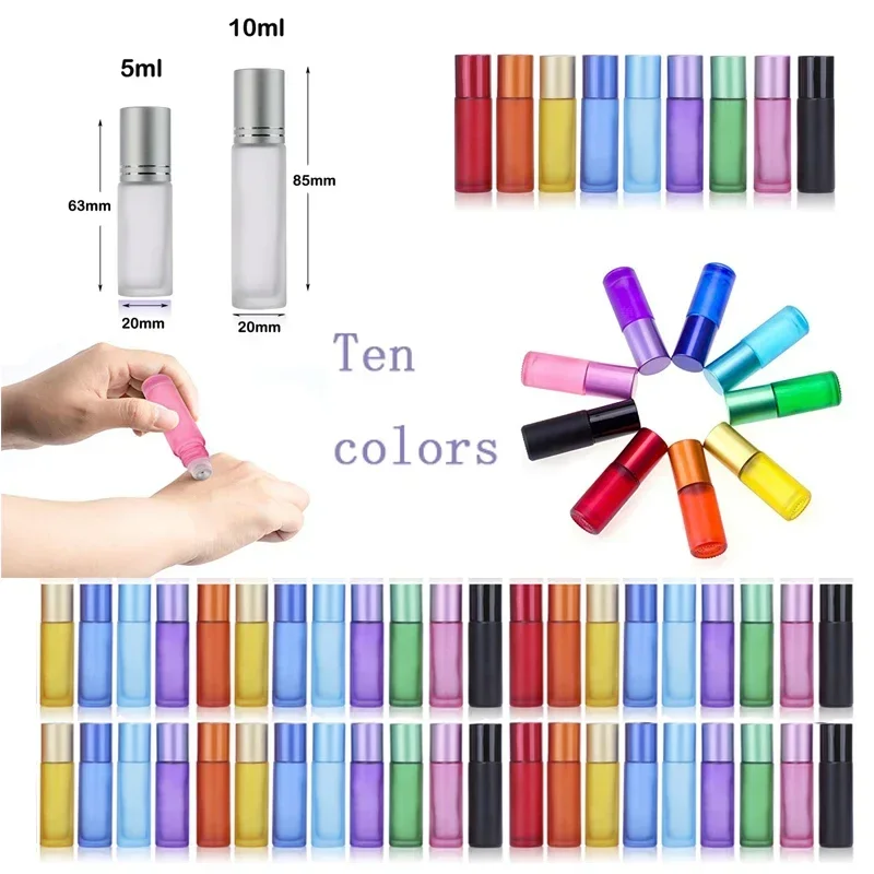 Perfume Fragrance Difference - 10/30/50Pcs 5-10ml 젖빛 유리 롤러 병